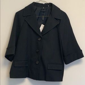 Elie Tahari black virgin wool jacket sz medium